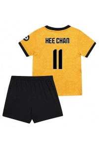 Wolves Hee-chan Hwang #11 Jalkapallovaatteet Lasten Kotipeliasu 2025-26 Lyhythihainen (+ Lyhyet housut)